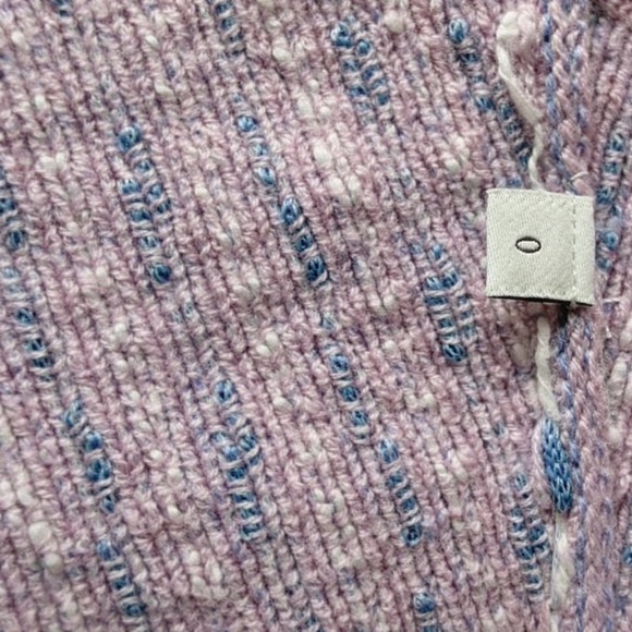 Cardigan Sandro Paris Tweed Knit Cardigan Pink/Blue/lilac| acrylic/wool bland S - Picture 4 of 7
